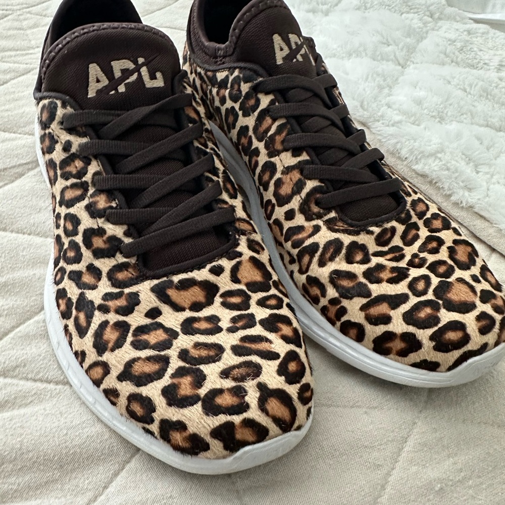 APL Animal Print Sneakers with Brown Accents